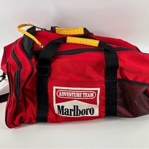 Vintage Marlboro Large Travel Duffle Bag 1990s Cigarette Promo Adventure Team